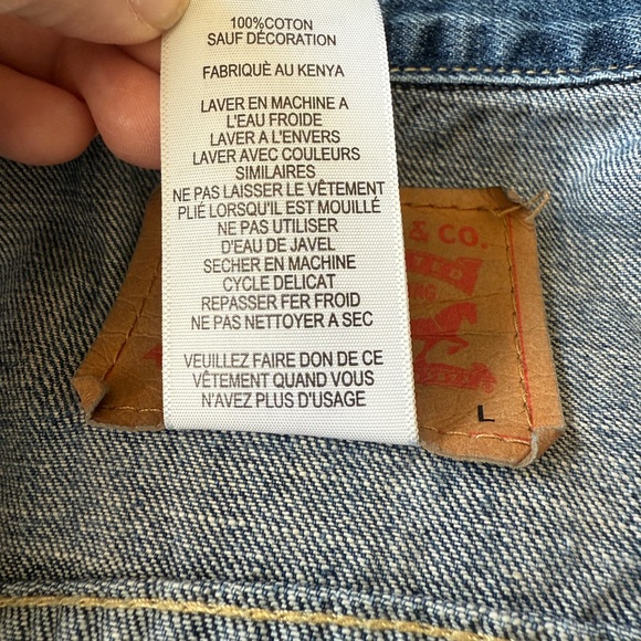 Levi's Indigo Childs Denim Jacket Vintage Style - Picture 15 of 16